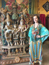 Caftan Maxi Dress, Caftan, BOHO GODDESS, Black Red 4XL
