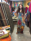 Caftan Maxi Dress, Caftan, BOHO GODDESS, Black Red 4XL