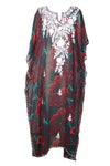 Kaftan Maxi Dress, Flowy Colorful Maxi Dresses Caftan, L/4X