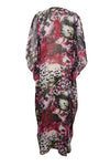 Kaftan for Women Maxi Dress Embellished Soft Kimono Caftan, Pink Black M-4X