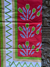 Indi Boho Floral Bedspread RED GREEN Printed Cotton THrow