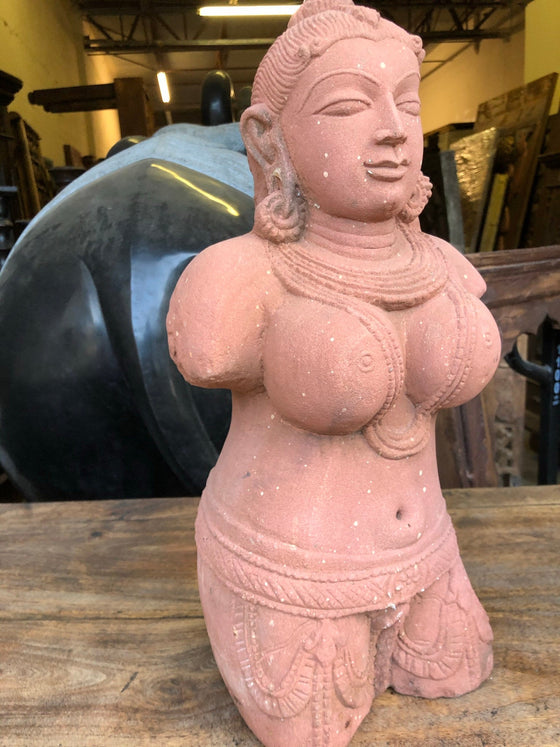 Apsara Garden Sculpture Handmade Vintage Bust for Outdoor & Patio Decor