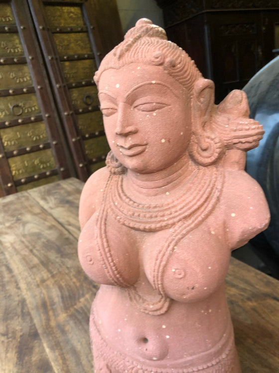 Apsara Garden Sculpture Handmade Vintage Bust for Outdoor & Patio Decor