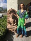 Kaftan for Women Maxi Dress Embellished Soft Kimono Caftan, Pink Black M-4X