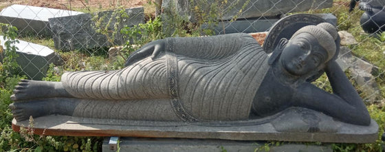 PRE ORDER-Natural Granite Stone Statue Reclining Buddha Garden Statue 