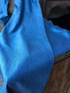 Pair Aero Blue Curtains Panel Drapes, Crushed Velvet, Tab Tops