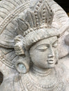 Vintage Bodhisattva Garden Statue Handmade Unique Garden Sanctuary Decor