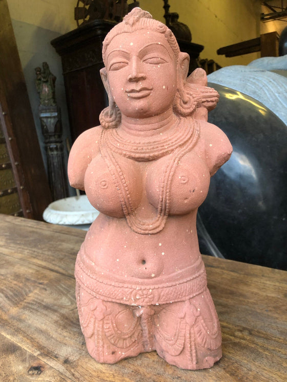 Apsara Garden Sculpture Handmade Vintage Bust for Outdoor & Patio Decor