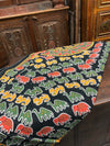 Indi Boho Animal Print Bedspread Black Embroidered Printed Throw