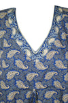Kaftan Dresses, Butter Silk Tunic Caftan, Dark Blue L-3XL