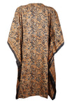 Kaftan Dresses, Tunic Caftan, Housedress, Peach Black Floral Size