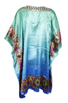 Kaftan Dress, Caftan, Teal Blue Beach Cover Up, Size