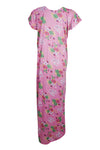 Maxi Dress, Pink Floral Maternity Dress, Sleepwear Dresses, M