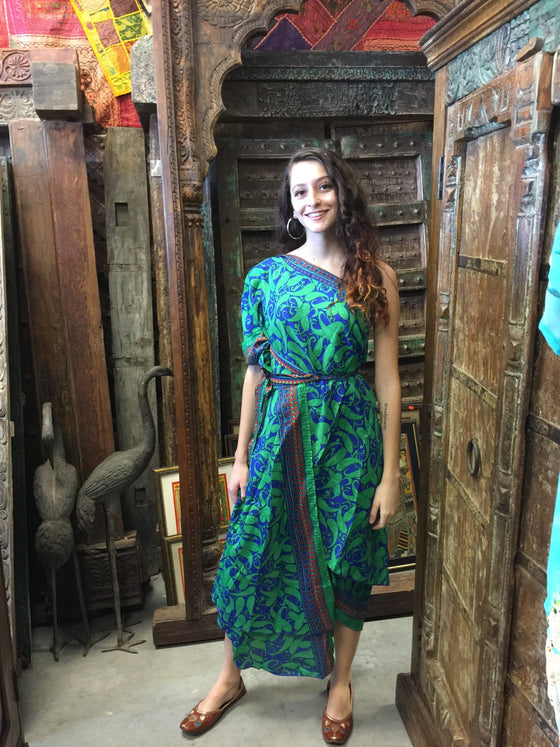 Wrap Skirt, Bohemian Sari Skirt, Beach Wear Size