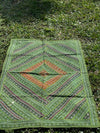 Indian Tapestry Green Vintage Antique Hand Embroidered Hand Work