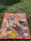 Monsoon Sherbet Orange Tapestry – Embroidered Wall Hanging with Intricate Sequins
