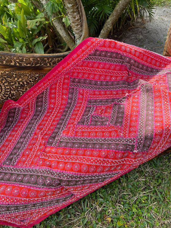 Pink and Purple Indian Tapestry – Bohemian Wall Hanging & Decorative Wall Art