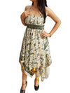 Boho Sundress Handkercheif Hem Dresses Resort Wear Recycled S/M