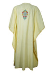 Kaftan for Women Buttermilk Embroidered Resort Wear L-3XL