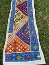 Bohochic Decor Ethnic Patchwork Hand Made Table Runner, Blue