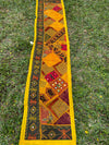 Banjara Yellow Patchwork Hand Embroidered Table Runner Wall Decor