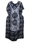 Boho Caftan Kaftan for Women Maxi Dress Black White Batik 4XL