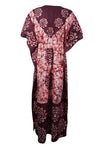 Kaftan Maxi Dress Beach Kaftan, Maroon L-3XL
