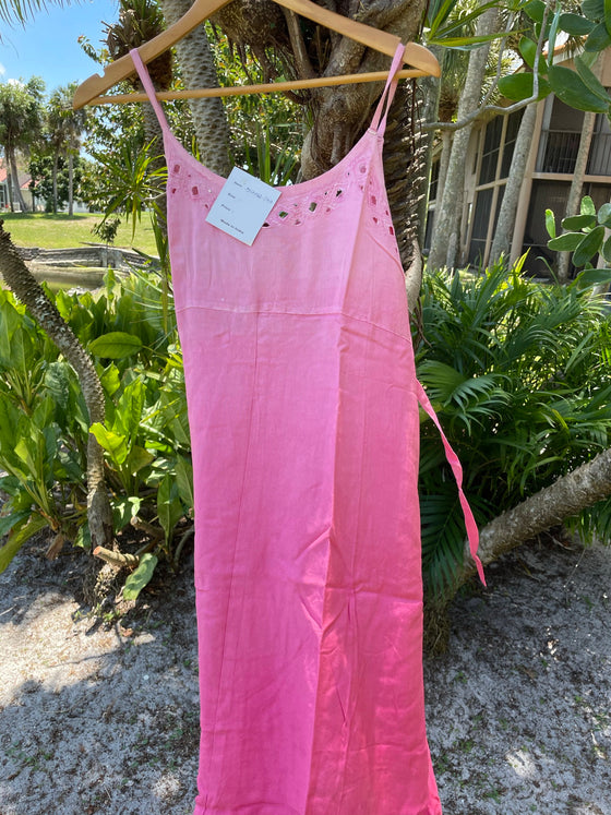 Sleeveless Tank Top Mid Length Dress for Women, U-Neck M