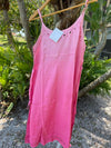 Sleeveless Tank Top Mid Length Dress for Women, U-Neck M
