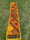 Banjara Yellow Patchwork Hand Embroidered Table Runner Wall Decor