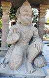 PRE ORDER-Natural Stone Hanuman Kneeling Garden Statue Handcarved Granite