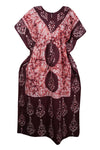 Kaftan Maxi Dress Summer Batik Maroon Caftan Kaftan Lounger L-3XL