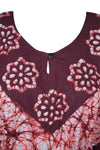 Kaftan Maxi Dress Beach Kaftan, Maroon L-3XL