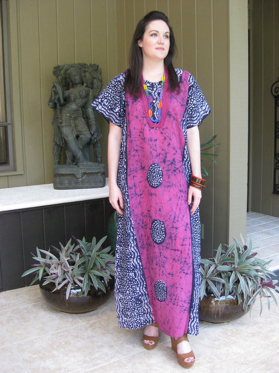 Maxi Dress, Caftan, Yellow Blue Floral Nightgown, Maternity L