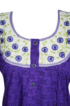 Maxi Dress, Purple Floral BOHO Maternity Dresses, Loose L