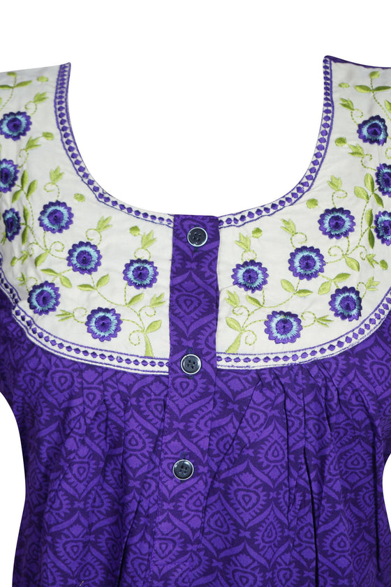 Maxi Dress, Purple Floral BOHO Maternity Dresses, Loose L