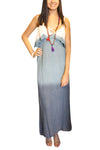 Casual Maxi Dress, Gray Tie Dye long dress, ML