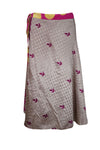 Wrap Skirt, Summer Beach Coverup Sarong, Silk Sari Size