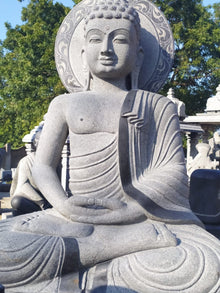  PRE ORDER-Natural Stone Protection Buddha Garden Statue Handcarved Granite