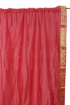 2 Pink Sari Curtain Rod Pocket Drapes, Window Teatment