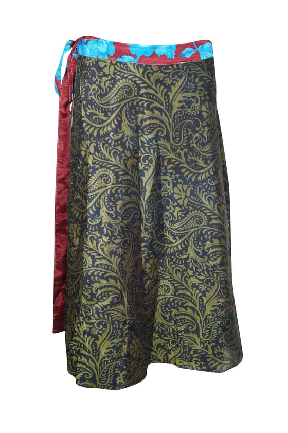 Wrap Skirt, Boho Chic Sari Skirt, Beach Wear Size