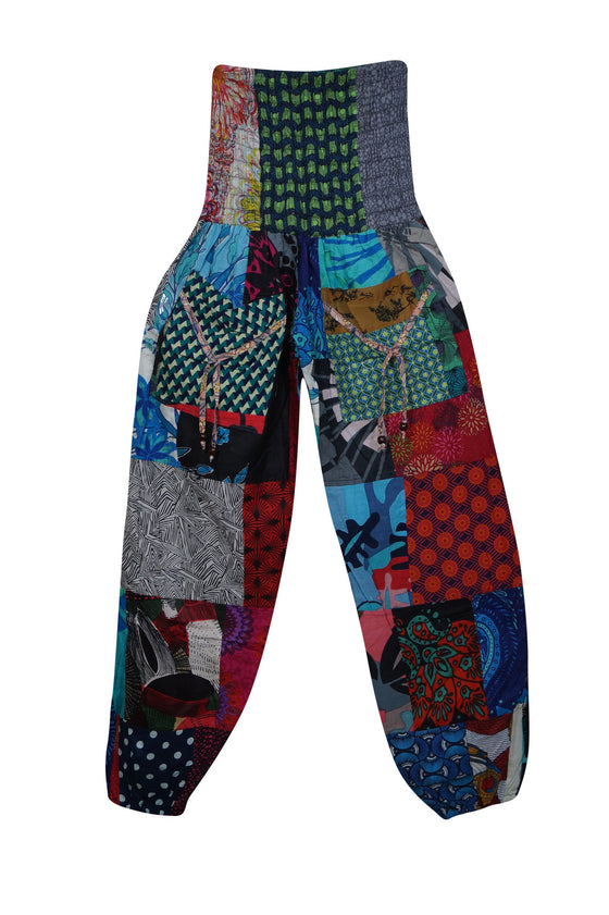 Handmade Yoga Pants, Boho Hippie Harem Cotton PantsS/M