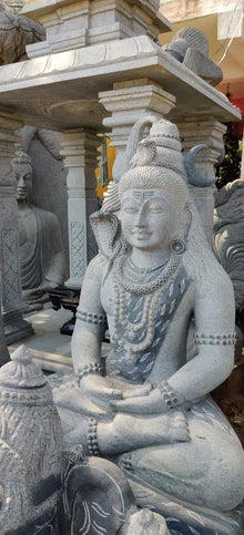  PRE ORDER-Natural Stone Shiva Garden Handcarved Granite Stone Statue 