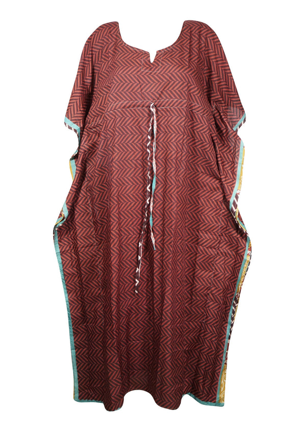 Kaftan Maxi Dress Red Oversized Caftan Cruise Dresses, XL