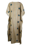 Womans Caftan Lounge Wear, Kaftan Maxi Dresses,  Beige L-XL