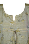 Maxi Caftan Dress, Beige Red Floral Resort Kaftan XL