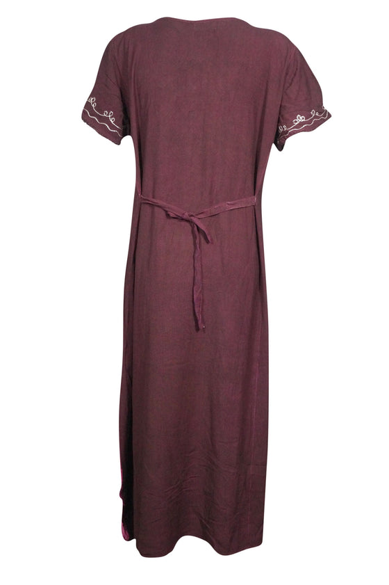 Casual Maxi Dress, Pink Brown Tie Dye long dress L/XL Casual Maxi Dress, Pink Brown Tie Dye long dress L/XL