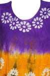 Summer Top, Sleeveless Beach Cover Up, Purple Orange L