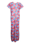 Nightgown Kaftan, Pink Blue Nightdress, Maxi Caftan Casual M