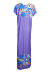 Maxi Dress, Purple Floral Maternity Dress, Sleepwear Dresses, L